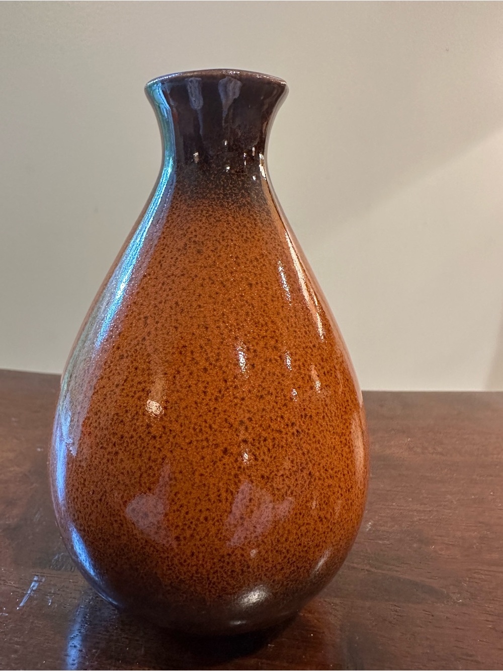 Vintage vase • small • ceramic • speckled